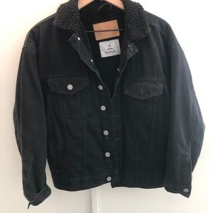 Black denim jacket